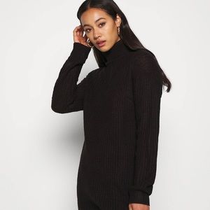 PETITE ROLL NECK DRESS
Black